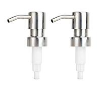 Lot de 2 distributeurs de savon et de lotion en acier inoxydable pour bouteilles de 25 mm
