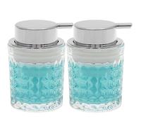 Lot de 2 distributeurs de savon moussant en verre avancé, type push pour salle de bain, cuisine, buanderie, hôtel, toilettes publiques pour savon pour les mains, gel douche, shampoing, liquide