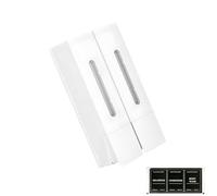 Lot de 2 distributeurs de shampooing mural pour salle de bain avec mécanisme poussoir 800 ml - Grande capacité pour une utilisation domestique et hôtelière - Gris, blanc, noir