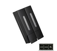 Lot de 2 distributeurs de shampooing mural pour salle de bain - Mécanisme poussoir - 800 ml - Grande capacité - Pour la maison et l'hôtel - Accessoires de salle de bain