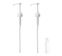 Lot de 2 distributeurs de sirop à pompe - 1 l - Pour sirop Monin - Sans sucre - Café et noisette - Orange - Caramel - Pour bouteilles de sirop (700 ml + 1000 ml)