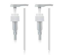 Lot de 2 distributeurs de sirop à pompe - Pompe doseuse de 1 l de sirop - Distributeur de sirop - Pompe doseuse - Bidon de 5 l - Pour bouteilles de 500 ml/1000 ml - Blanc