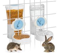Lot de 2 distributeurs d'eau automatiques pour animaux de compagnie, cochon d'Inde, lapin, bouteille d'eau, accessoires de cage à furet, ensemble d'alimentation à suspendre par gravité pour cage