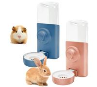 Lot de 2 distributeurs d'eau automatiques pour Lapins, Bouteille à Suspendre de 600 ML, Abreuvoir pour Lapins, Jouet pour cochons d'Inde, Chinchillas, furets, Hamsters