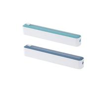 Lot de 2 distributeurs et coupe-films étirables, boîte à film alimentaire, distributeur papier aluminium, support essuie-tout for cuisine, restaurant, maison