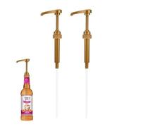 Lot de 2 distributeurs universels à pompe à sirop pour bouteilles de café et cocktails - Pompe à liquide durable facile à nettoyer pour bouteilles de 750 ml/1 litre (compatible Torani, DaVinci, Monin