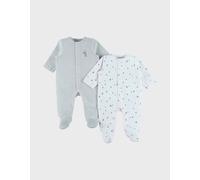 Lot de 2 dors-bien en velours brodé lapin blanc 1M(54CM)