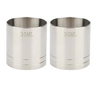 Lot de 2 doseurs en acier inoxydable pour boissons, vin et whisky - 35 ml
