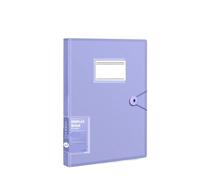 Lot de 2 dossiers de rangement for porte-documents, porte-reçus, organisateur de papier, classeur à feuilles mobiles, classeurs A4, clips de documents(Purple)