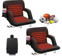 lot de 2 doubles dossiers chauffants Siège de stade Chaise longue