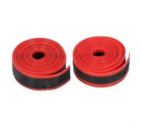 Lot de 2 doublures de pneu de vélo en TPU pour pneus de vélo 700C 26 29" pour éviter les dommages causés par la chambre à air par les pierres et les clous (34 mm x 1 cm x 2300 mm, rouge)