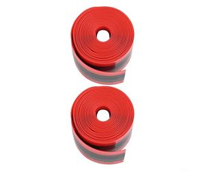 Lot de 2 doublures de pneu de vélo en TPU pour pneus de vélo 700C 26 29" pour éviter les dommages causés par la chambre à air par les pierres et les clous (38 mm x 1 cm x 2300 mm, rouge)