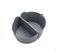 Lot de 2 doublures en silicone anti-adhésif pour mijoteuse de 6 litres permettant de cuisiner plusieurs repas et passent au lave-vaisselle (gris)
