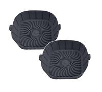 Lot de 2 doublures en silicone pour friteuse à air comprimé - Réutilisables - Antiadhésives - Réutilisables - Pour casseroles, bols, plaques de cuisson - Accessoires mieux que les doublures en papier