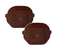 Lot de 2 doublures en silicone pour friteuse à air comprimé - Réutilisables - Antiadhésives - Réutilisables - Pour casseroles, bols, plaques de cuisson - Accessoires mieux que les doublures en papier