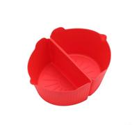 Lot de 2 doublures en silicone pour mijoteuse de 6 litres sans design pour cuisson simultanée et moins de désordre (rouge)