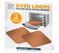 Lot de 2 doublures réutilisables antiadhésives et résistantes à la chaleur, compatibles avec Ninja, Cuisinart, Emeril Lagasse et plus encore, tapis de grille-pain, 30,5 x 30,5 cm (cuivre)