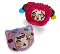 Lot de 2 doudous Kitty & Clown - Peluche mignonne pour enfants et adultes - Compagnon pour sac à dos - Sac à dos - Peluche Kawaii - Figurines de collection d'action - Cadeau pour garçons, filles, amis
