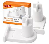 Lot de 2 douilles de charnière de porte 25 x 15 mm avec code d'origine 00169301 169301 pour Bosch pour Siemens 05384490 5384490 pour Miele | Prise de charnière pour porte de réfrigérateur et