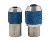 Lot de 2 douilles de taraud réglables de 3/8" pour perceuse manuelle, outil d'extraction de taraud en alliage d'acier traité thermiquement avec tailles de 48 mm et 52 mm, bleu et argent