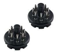 Lot de 2 douilles de tube 8 broches pour amplificateurs à tubes DIY Accessoires audio Noir