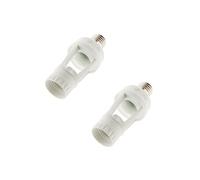 Zenitech - Lot de 2 douilles E27 + détecteur intégré - Blanc Blanc