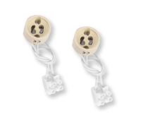 Lot de 2 douilles en céramique GU10 blanches, idéales pour éclairer les espaces intérieurs et extérieurs avec style.