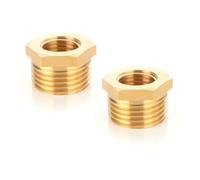 Lot de 2 douilles en laiton 3/8" mâle vers femelle 3/8" NPT raccord de tuyau, adaptateur de tuyau réducteur