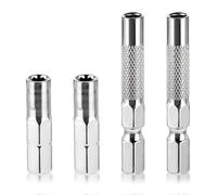 Lot de 2 douilles magnétiques 6,35 à 4 mm - Adaptateur d'embout hexagonal 1/4" - Embouts de tournevis hexagonaux pour micro-embouts