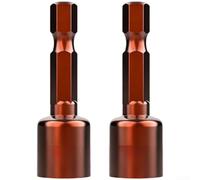 Lot de 2 douilles magnétiques puissantes, 8 x 45 mm, outil de haute dureté pour perceuse électrique, tournevis à percussion, porte-embout magnétique