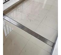 Lot de 2 drains de tranchée avec grille, évacuation de canal d'extérieur robuste en acier inoxydable, système de drainage de sol d'allée