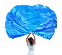 Lot de 2 drapeaux de culte en demi-cercle (drapeau + tige flexible) pour danse, église, louange, danse, demi-cercle