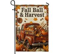 Lot De 2 Drapeaux De Jardin Camion Vintage Baseball Citation 30X45Cm | Drapeaux Décoratifs D'Extérieur Double Face Inaltérable Drapeau Artificiel pour Balcon Cadeau Plate-forme