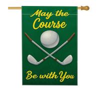 Lot De 2 Drapeaux De Jardin Sports De Golf Balles Clubs De 30X45Cm | Drapeaux Décoratifs D'Extérieur Résistant Inaltérable Bannière de jardin pour Balcon Cadeau Pendre la crémaillère