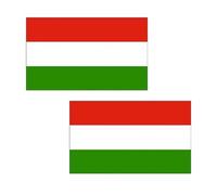 Lot de 2 drapeaux de la Hongrie 1,5 x 0,9 m avec œillets en laiton en polyester pour matchs de football, célébrations nationales, affichage de la maison et du jardin