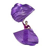 Lot de 2 drapeaux de louange avec tige évolutive en demi-cercle Ailes d'adoration pour églises Accessoires de danse