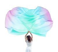 Lot de 2 drapeaux de louange de danse en demi-cercle pour scène, ailes en demi-cercle, accessoires de danse