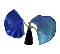 Lot de 2 drapeaux de louange en demi-cercle avec tige évolutive pour la pratique de la danse, les spectacles, les louanges, les accessoires de danse