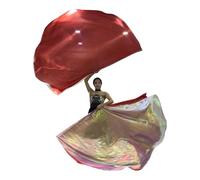 Lot de 2 drapeaux de louange en demi-cercle avec tige évolutive pour la pratique de la danse, les spectacles, les louanges, les accessoires de danse