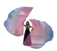 Lot de 2 drapeaux de louange en demi-cercle avec tige évolutive pour pratique de la danse
