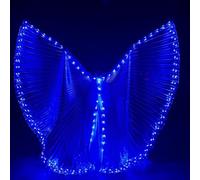 Lot de 2 drapeaux de louange en demi-cercle pour églises, louange, danse, culte avec lumière LED pour la pratique du culte, la performance, demi-cercle aile double accessoires