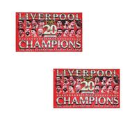 Lot de 2 drapeaux des champions Liverpool 2025, décorations des champions Liverpool 2025, 0,9 x 1,5 m (style 1) (style 2)
