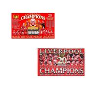 Lot de 2 drapeaux des champions Liverpool 2025, décorations des champions Liverpool 2025, 0,9 x 1,5 m (style 1) (style 1)
