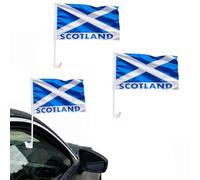 Lot de 2 drapeaux écossais pour fenêtre de voiture - Idéal pour le football, le rugby et le rugby - Pour voitures, célébrations nationales, événements sportifs et décorations de fête écossaise
