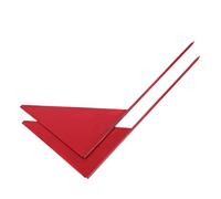 Lot De 2 Drapeaux Triangulaires Rouges Petits Drapeaux De Marquage Pour Pelouse Pour Compétitions Sportives En Plein Air Mesure Précise Des Distances