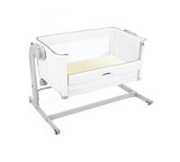 Lot de 2 draps bébé Next2Me | Convient pour Le système Chicco Next2Me | Blanc/crème | 50 x 83 cm | Fabriqué en Italie