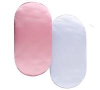 Lot de 2 draps de berceau en satin ultra doux pour berceau rectangulaire, sablier, ovale, protège matelas pour les cheveux de bébé et la peau, berceau ou draps de berceau, rose et blanc