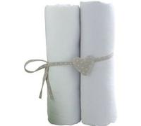 BABYCALIN 2 Draps Housse Bébé Blanc Blanc 60 x 120 cm - Jersey - 130gr/m²