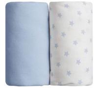 Lot de 2 draps housse bleu / imprimé étoiles bleu 70 x 140 cm - babycalin Bleu G