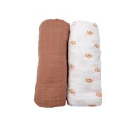 2 draps Housses Bio Sunlight de Sauthon 65x130cm | Respirant, Doux & Lavable à la Machine | Certifié Bio